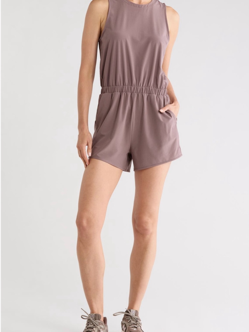 Z by Zella Interval Romper Grey Plum Romper